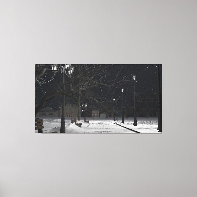 60" x 40" Canvas Art med "City Park"-bild (Framsida)