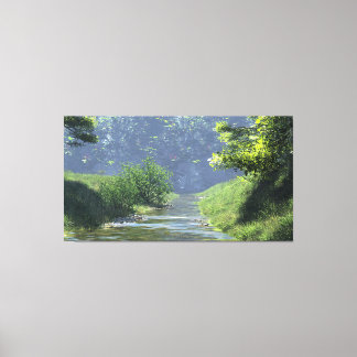 60" x 40" Canvas Art with "Babbling Brook" image
