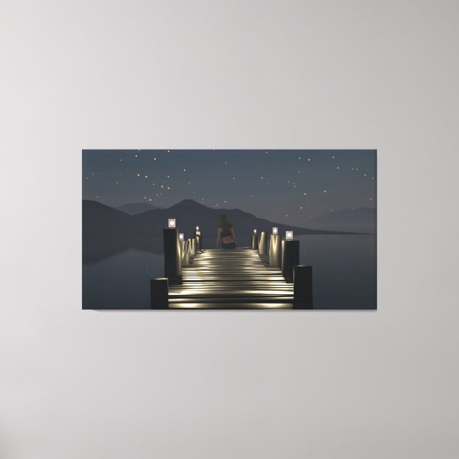 60" x 40" Canvas Art with "Dockside" image (Framsida)