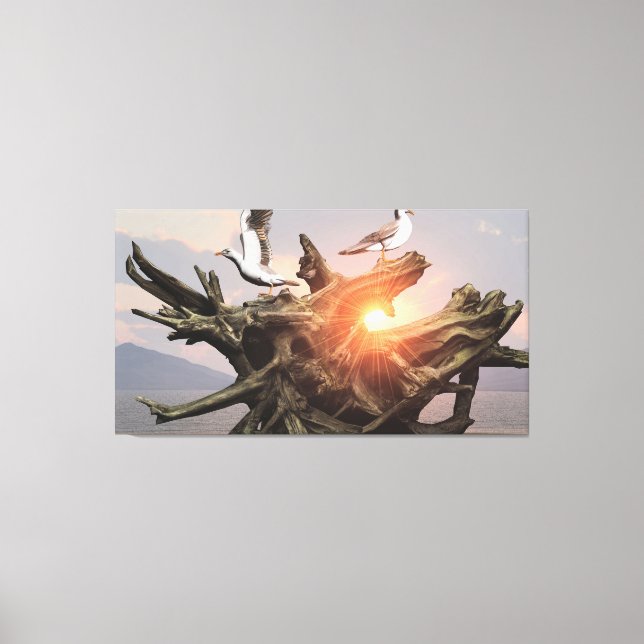 60" x 40" Canvas Art with "Driftwood" image (Framsida)