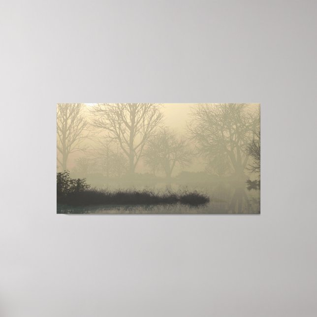 60" x 40" Canvas Art with "Foggy Dawn" image (Framsida)