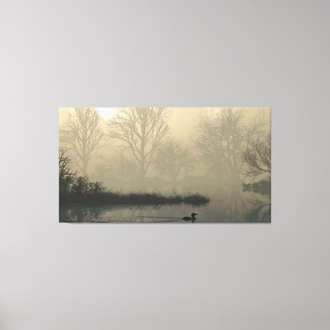 60" x 40" Canvas Art with "Foggy Dawn" image (Framsida)