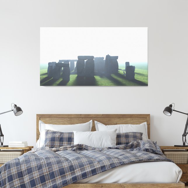60 x 40 Canvas Art with "Stonehenge in Mist" image (Insitu (sovrum))