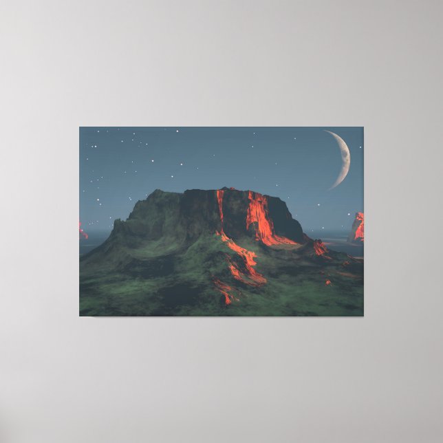 60" x 40" Canvas konst med "Desert Monuments" -bil (Framsida)