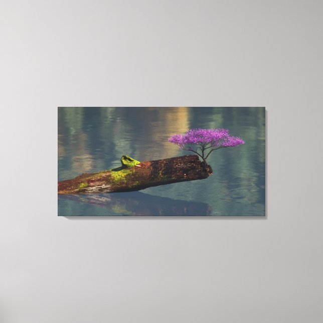 60 x 40 tum papper poster med "Reborn"-bild Canvastryck (Framsida)