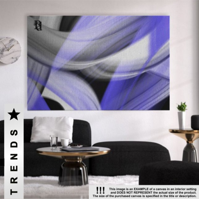 60 x 40-tums Lavender Måne Trend Abstrakt Art Viol Canvastryck (Skapare uppladdad)