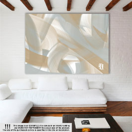 60 x 40-tums Sandy Tornado Trend Abstrakt Art Beig Canvastryck