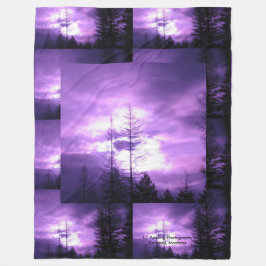 60 x 80 Lila Himmel Fleecefilt