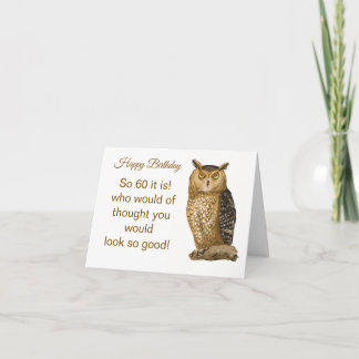 60 year old Birthday Card  Tack Kort