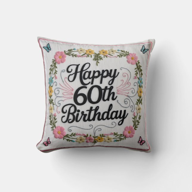 60 Years Young" Dekorativ kudde: A Classic Gift Kudde (Framsida)