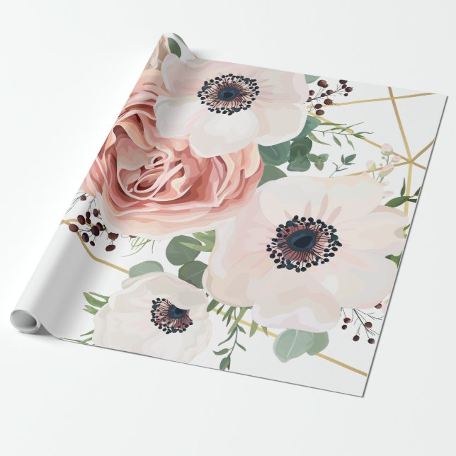 60lb som slår in den geometriska trädgården för presentpapper (Utrullad)