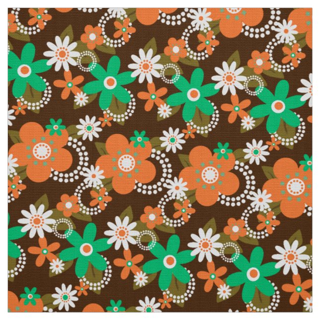 60s 70s blomväv v2 tyg (Provkarta)