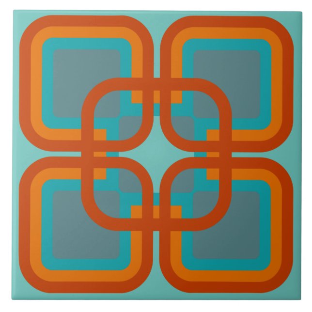 60s 70s retropanel kakelplatta (Framsidan)