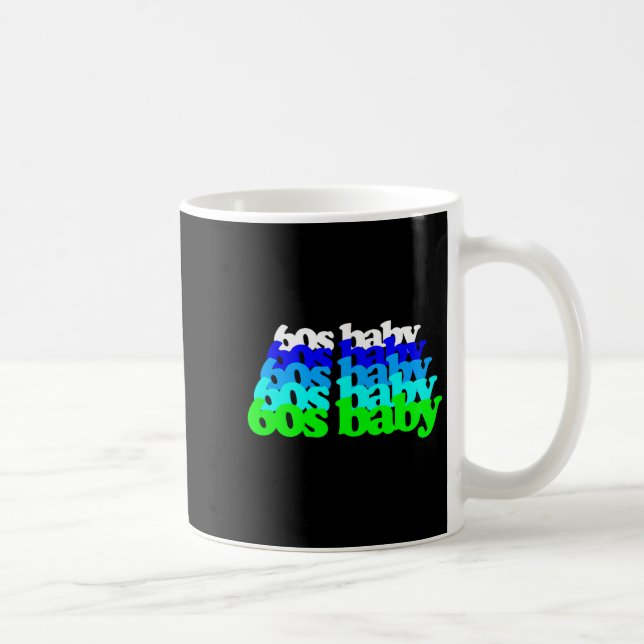 60s Baby 1960s Birthday Born Sixties Boomers Gen X Kaffemugg (Höger)