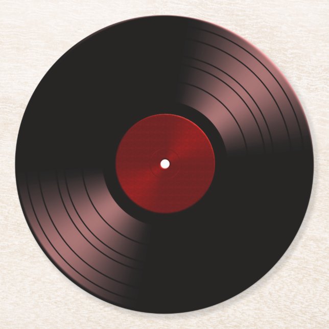60s Retro Vinyl Record Album Underlägg Papper Rund (Framsidan)