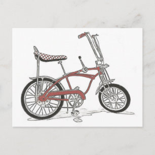 60's Schwinn Stingray Apple Krate Muscle Bike Vykort