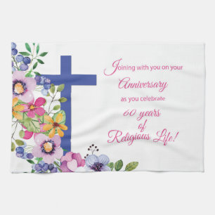 60th Årsdag nunna, religiös livkor Kökshandduk