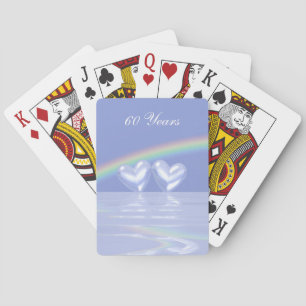 60th Årsdagdiamanthjärtor Casinokort