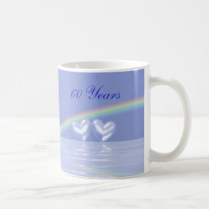 60th Årsdagdiamanthjärtor Kaffemugg