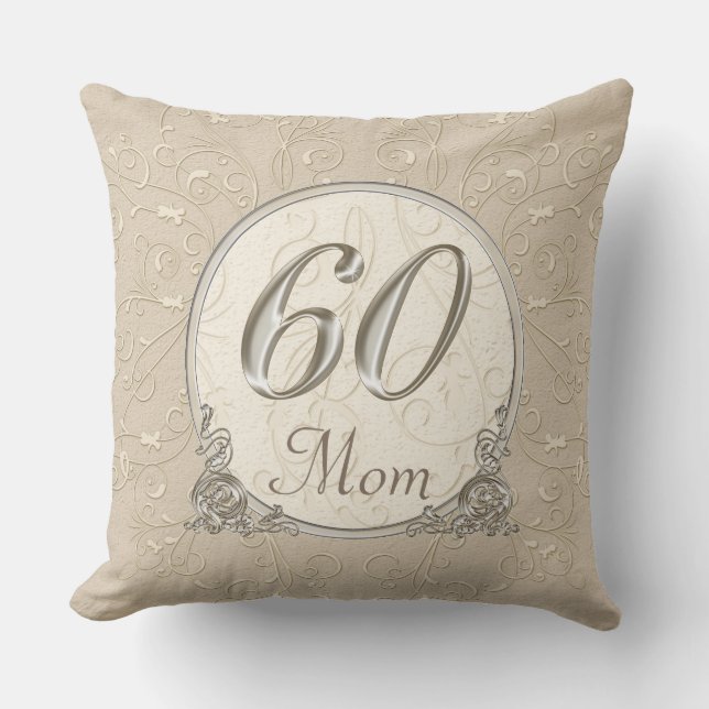 60th årsdaggåvor för anpassningsbar för mamma och kudde (Framsida)