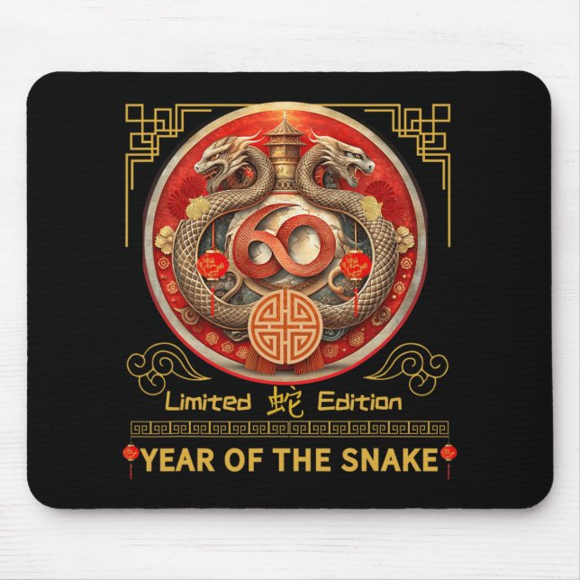 60th Birthday Born Snake Year 1965 Chinese Lunar N Musmatta (Framsidan)
