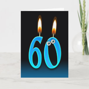 60th Birthday Candles Kort