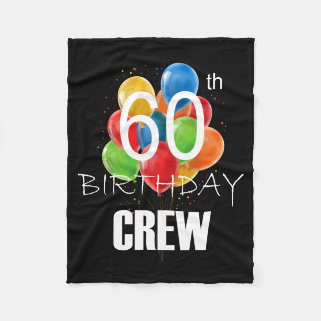 60th Birthday Crew 60 Party Crew Group Women  Fleecefilt (Framsidan)