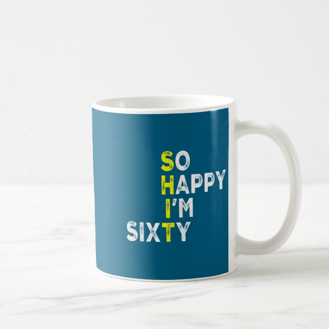 60th Birthday Man Woman 60 Years Bday Funny Gift Y Kaffemugg (Höger)