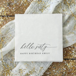 60th Birthday Party Hello 60 Modern Milestone Pappersservett