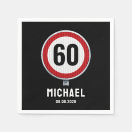 60th Birthday Speed Limit Sign - ANY AGE Pappersservett