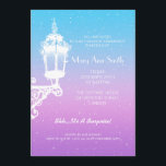 60th Blått & lilor för födelsedagvintagelampa Inbjudningar<br><div class="desc">Födelsedagsfest inbjudandesignen för eleganten 60th med det purpurfärgade motiv för den sofistikerade vintagelampan,  anpassningsbarnamn och daterar och extra text.</div>