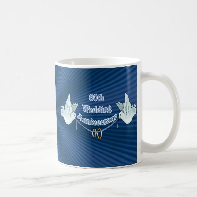 60th Bröllopsdaggåvor Kaffemugg (Höger)