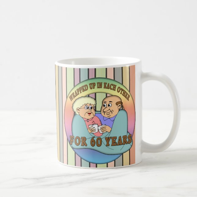 60th Bröllopsdaggåvor Kaffemugg (Höger)