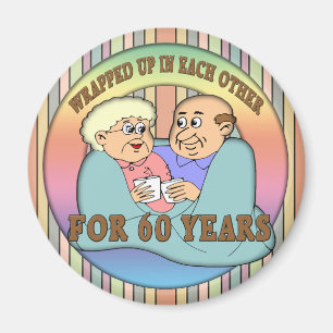 60th Bröllopsdaggåvor Magnet