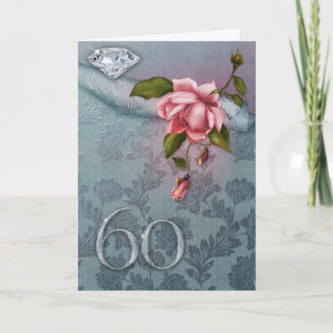 60th Bröllopsdagkort Kort