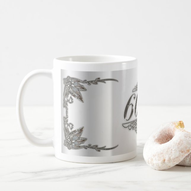 60th Bröllopsdagmugg Kaffemugg (Med munk)