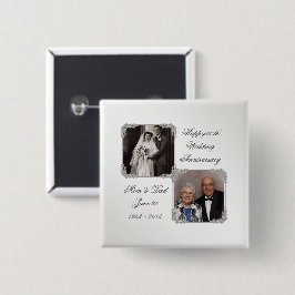60th Diamantbröllopårsdagfotoet knäppas Knapp