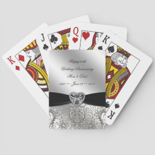 60th Diamond Wedding Anniversary Casinokort