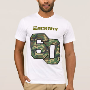 60th Födelsedag Camo ett årsanpassningsbarnamn Tee Shirt