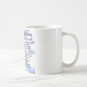 60th födelsedag för broderdikt kaffemugg