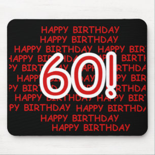 60th födelsedag för lycklig musmatta