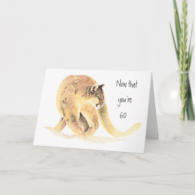 60th födelsedag för lycklig, roligt på kort (Framsida)