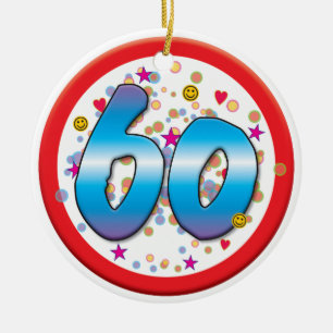 60th Födelsedag Julgransprydnad Keramik