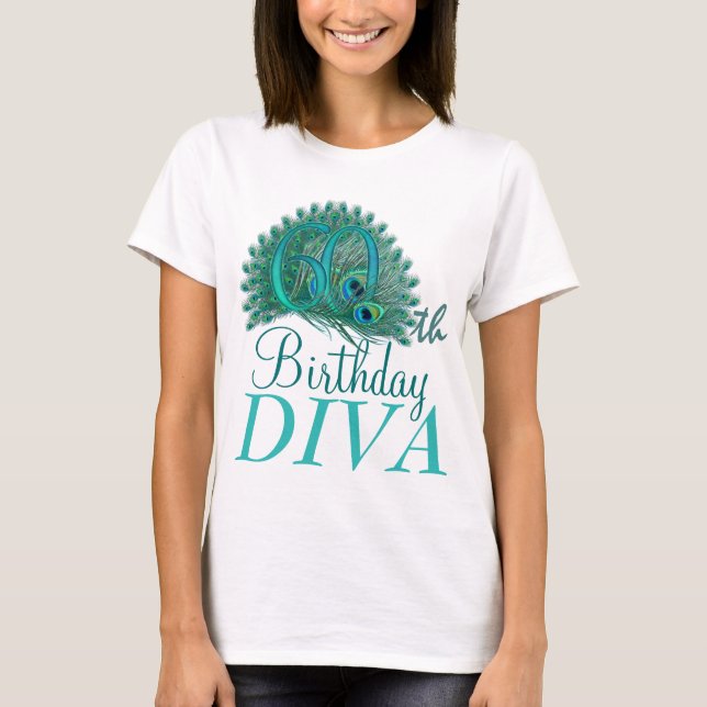 60th FödelsedagDivaskjortor Tee Shirt (Framsida)