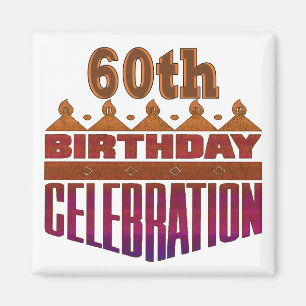 60th födelsedaggåvor för firande magnet