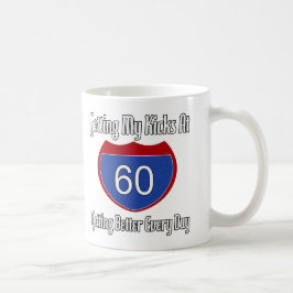 60th födelsedaggåvor för roligt kaffemugg