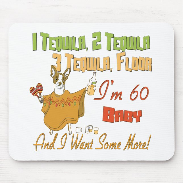 60th födelsedaggåvor för roligt musmatta (Framsidan)