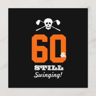 60th FödelsedaginbjudanGolf - stilla svänga! Inbjudningar