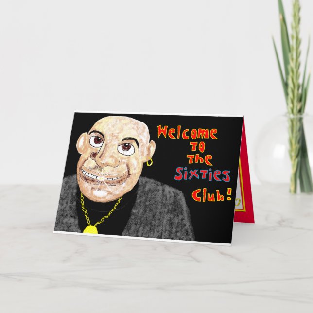 60TH FÖDELSEDAGKORT KORT (Framsida)