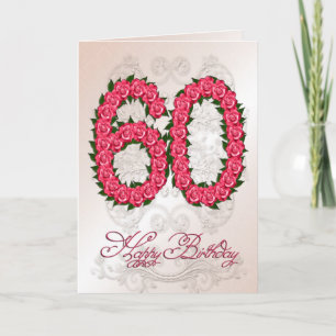 60th födelsedagkort med ro och löv kort